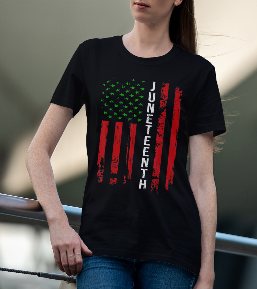 Juneteenth African American Flag T-Shirt
