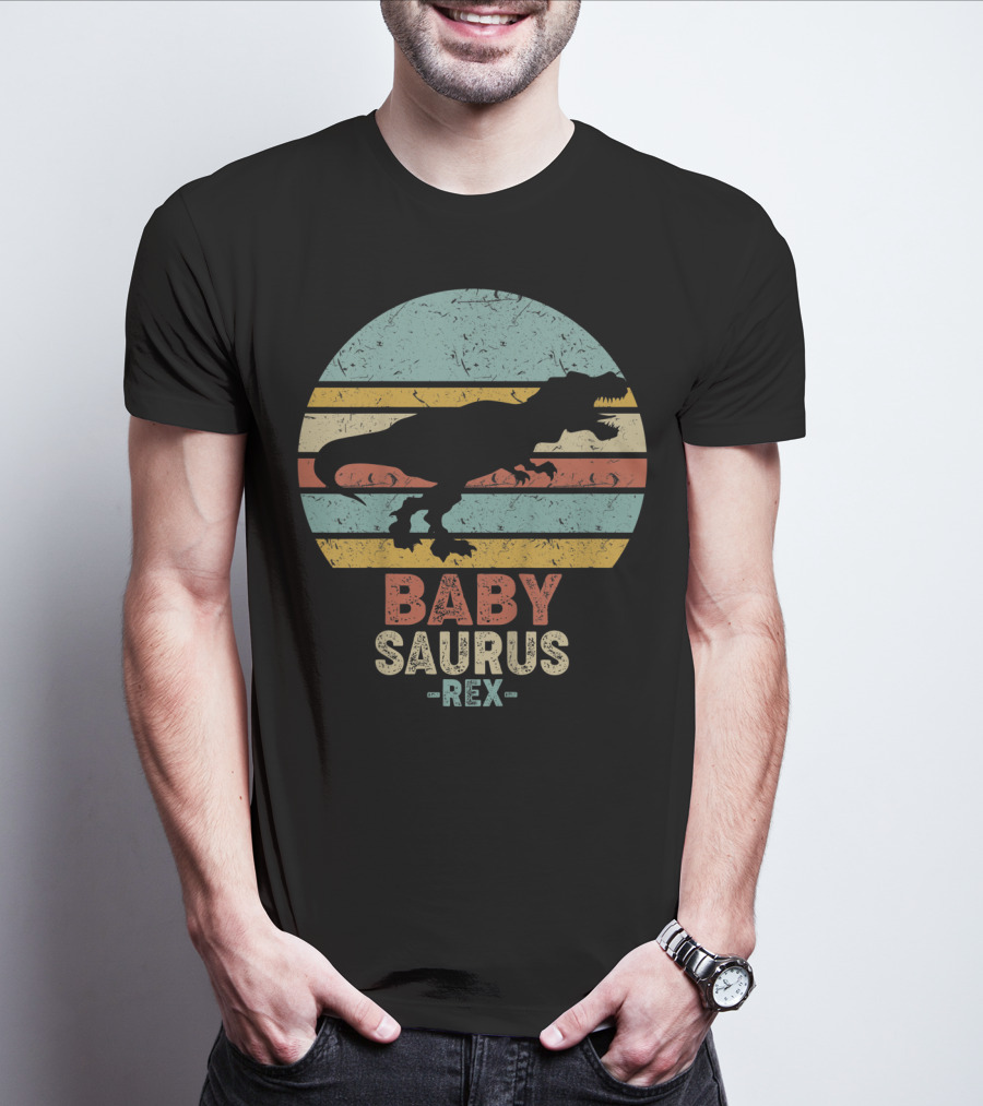 Baby Saurus Rex Vintage Dinosaur Kids T-Shirt