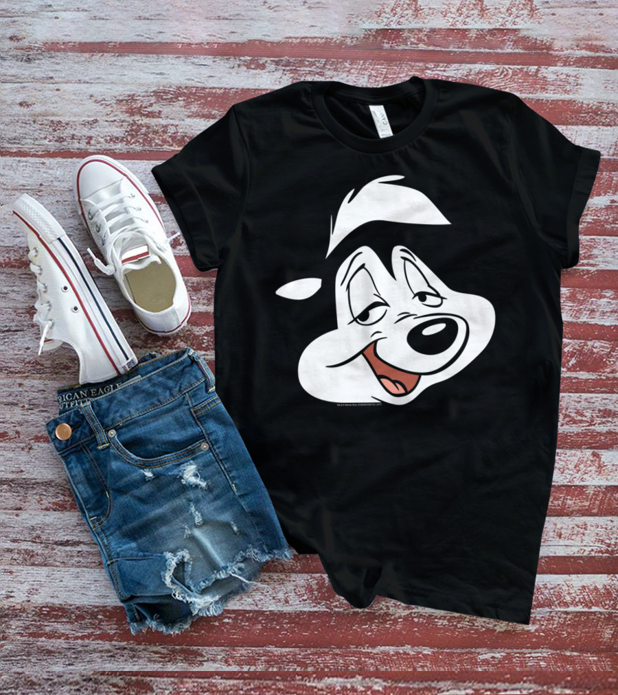 Looney Tunes Pepe Le Pew Face Character Classic T-Shirt