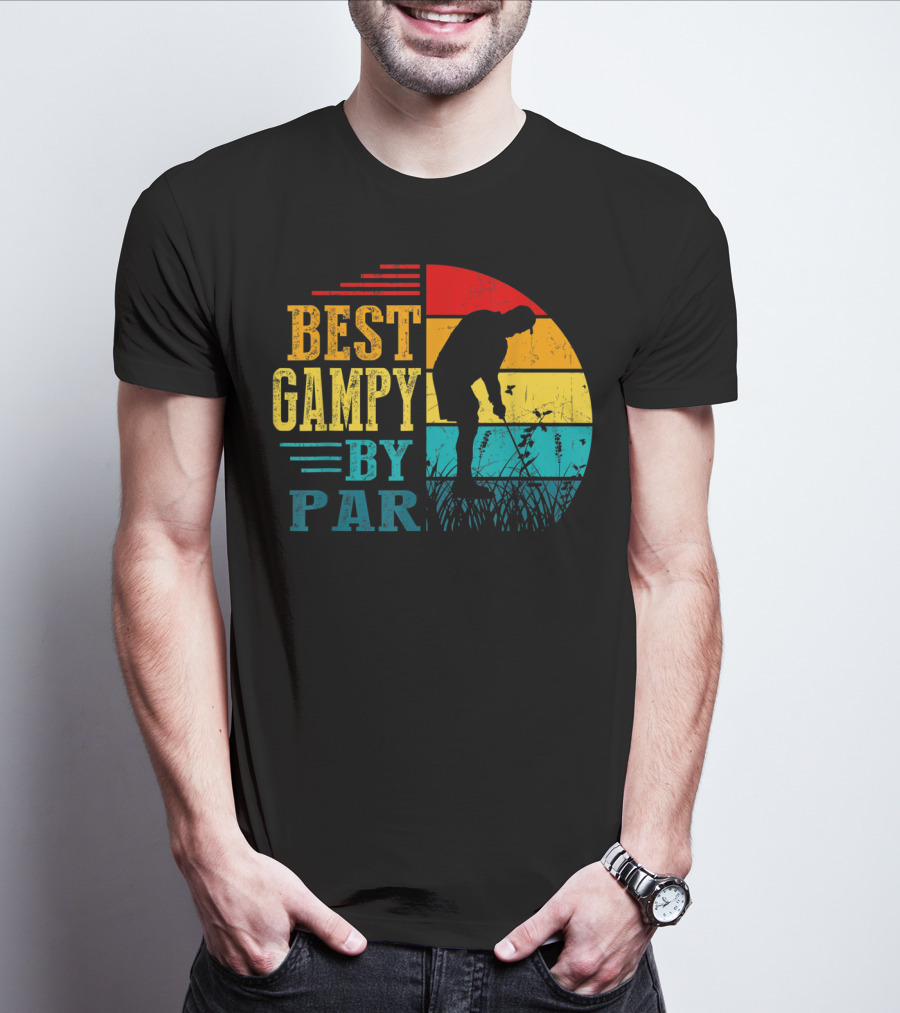 Best Gampy By Par Golf Lover Golfer Vintage T-Shirt