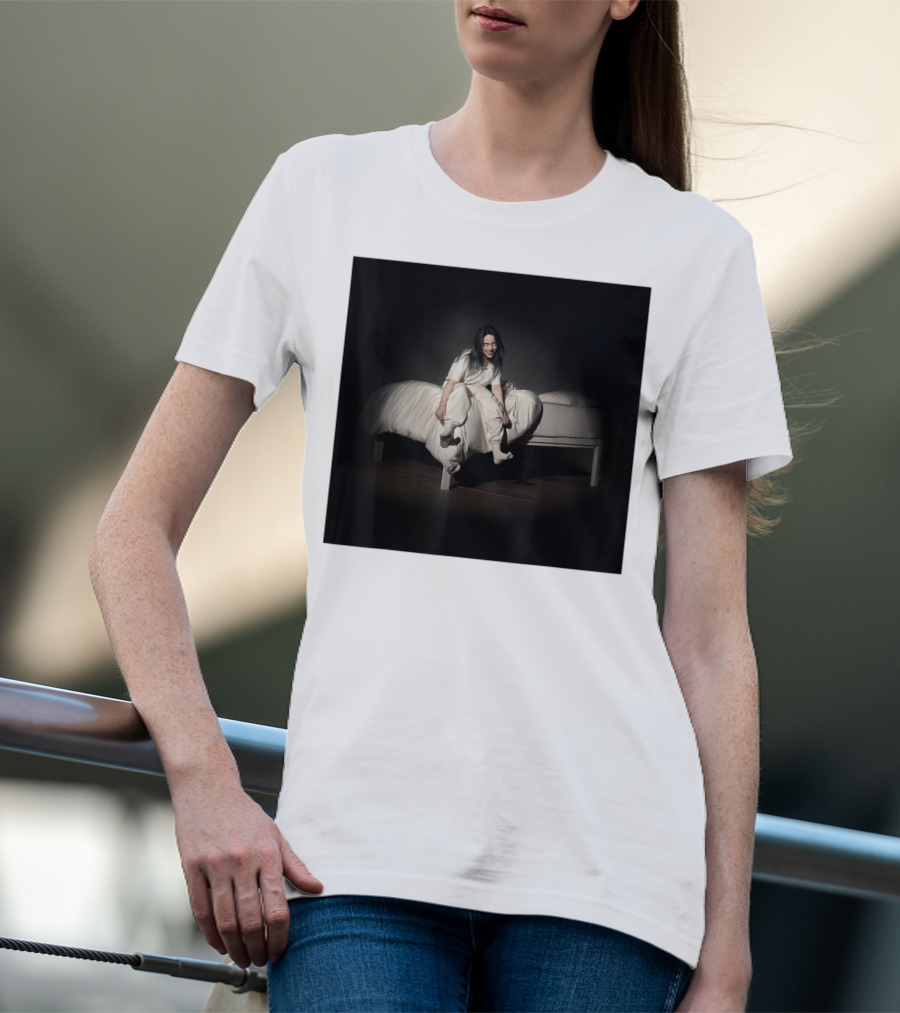 Billie Eilish Mens Album Cover Photo Bed Scene T-Shirt