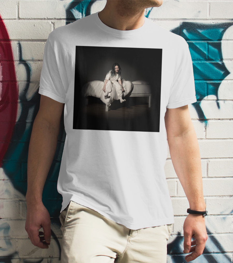 Billie Eilish Mens Album Cover Photo Bed Scene T-Shirt