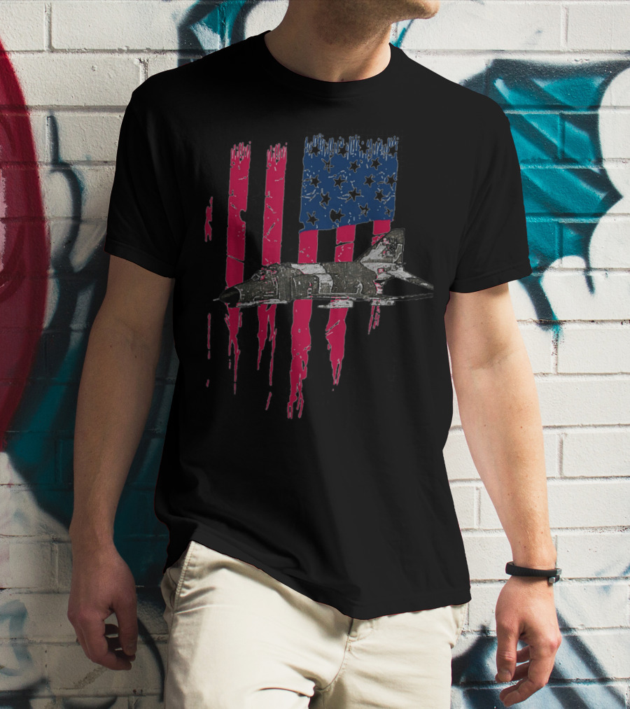 Patriotic 4 Phantom McDonnell Douglas American Fighter Jet T-Shirt