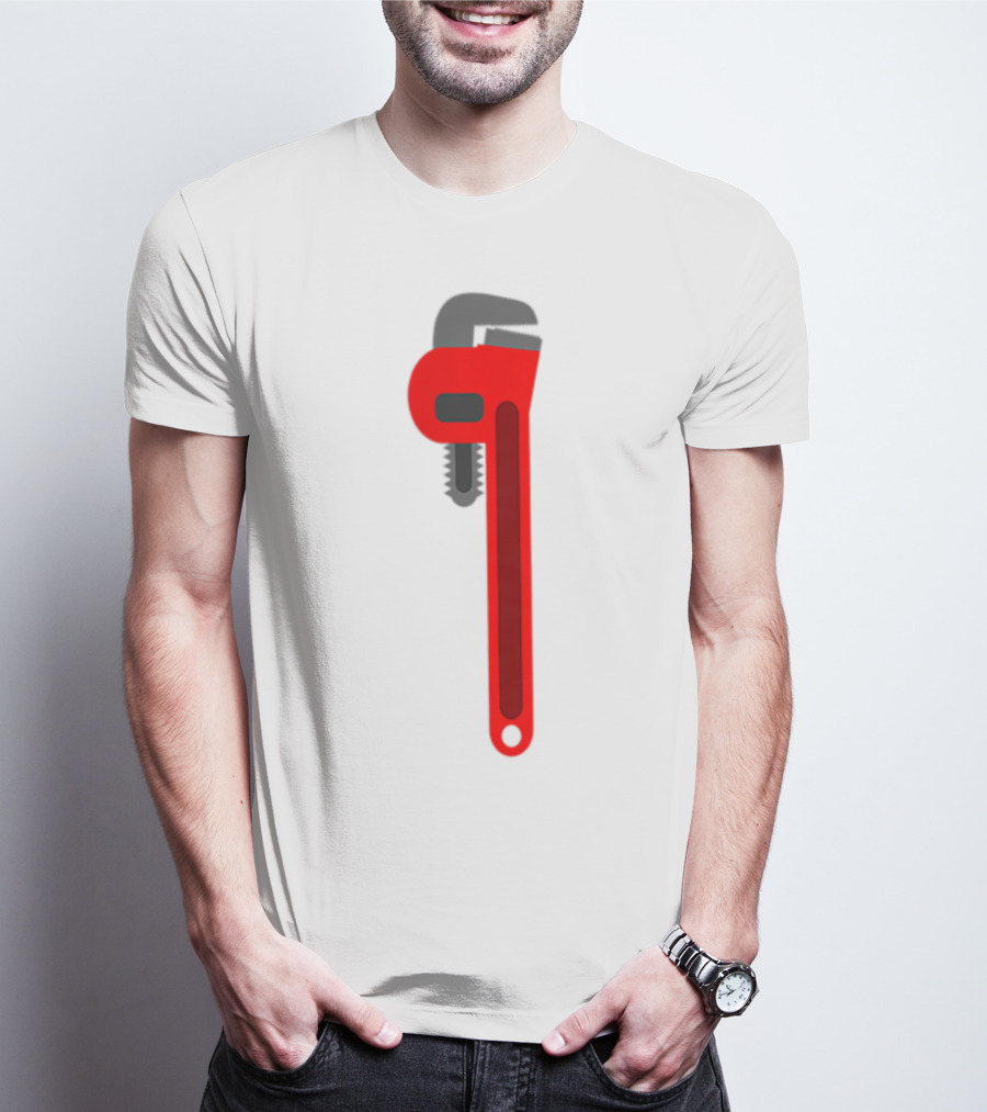 Plumber Tool Pipefitter Pipe Wrench Red T-Shirt