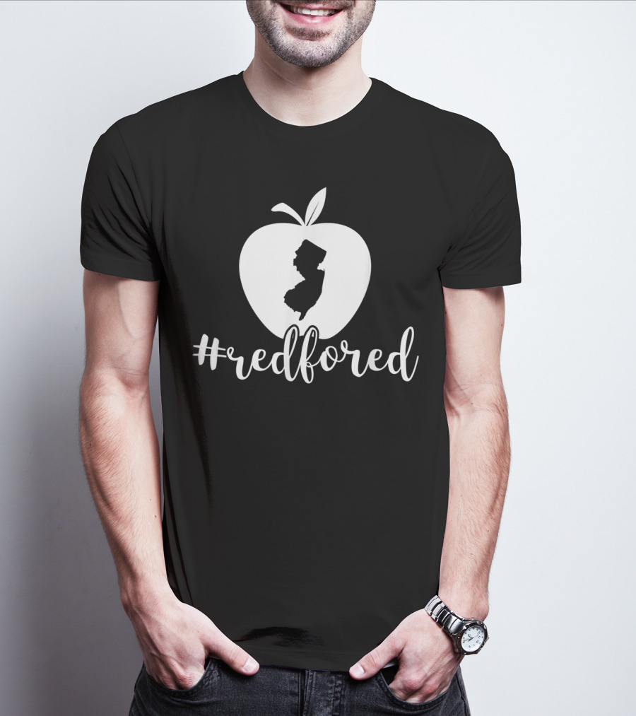 RedForEd New Jersey Teacher Public Education Movement Apple T-Shirt
