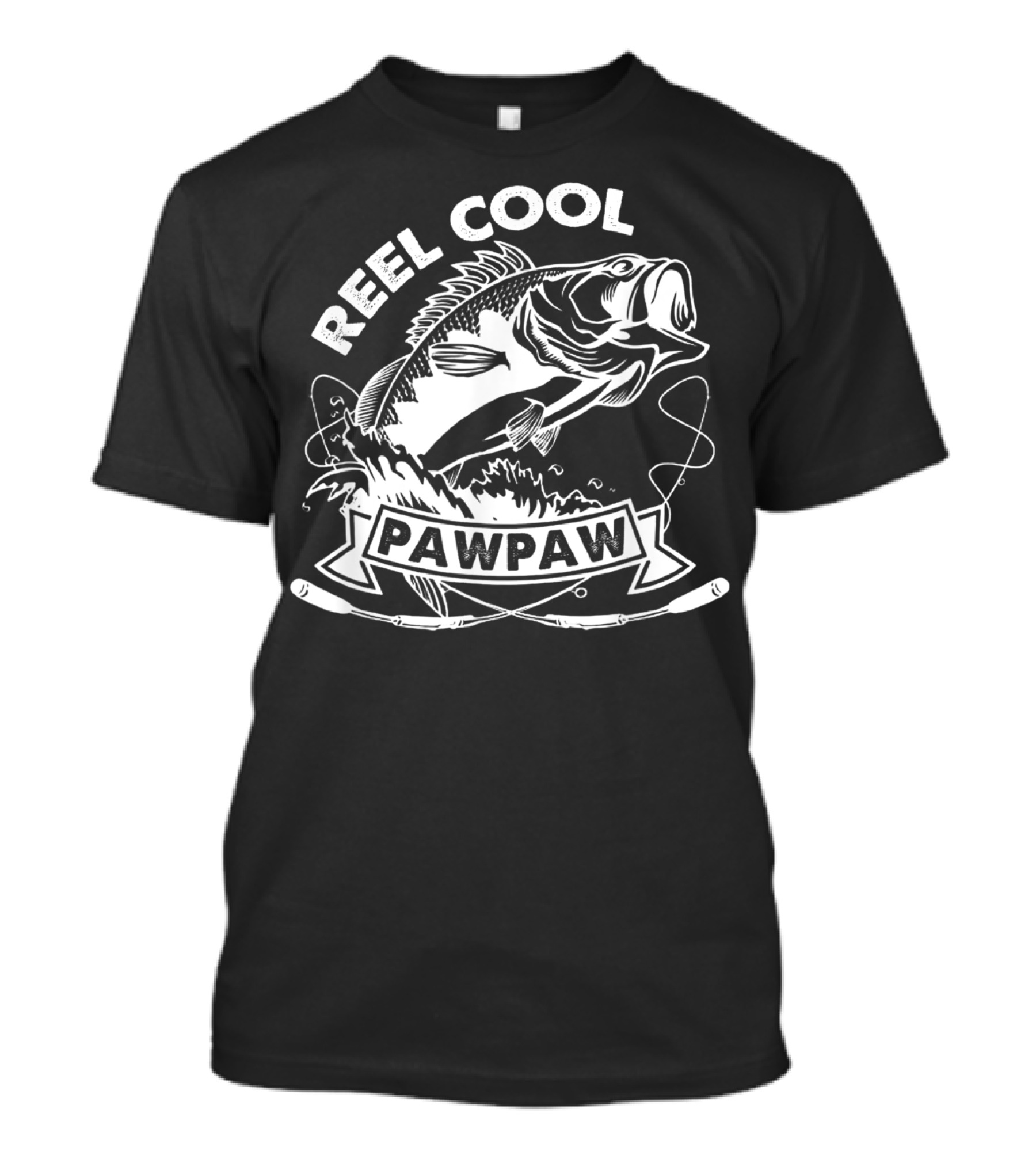 Reel Cool Pawpaw Fishing Bass Splash And Line T-Shirt