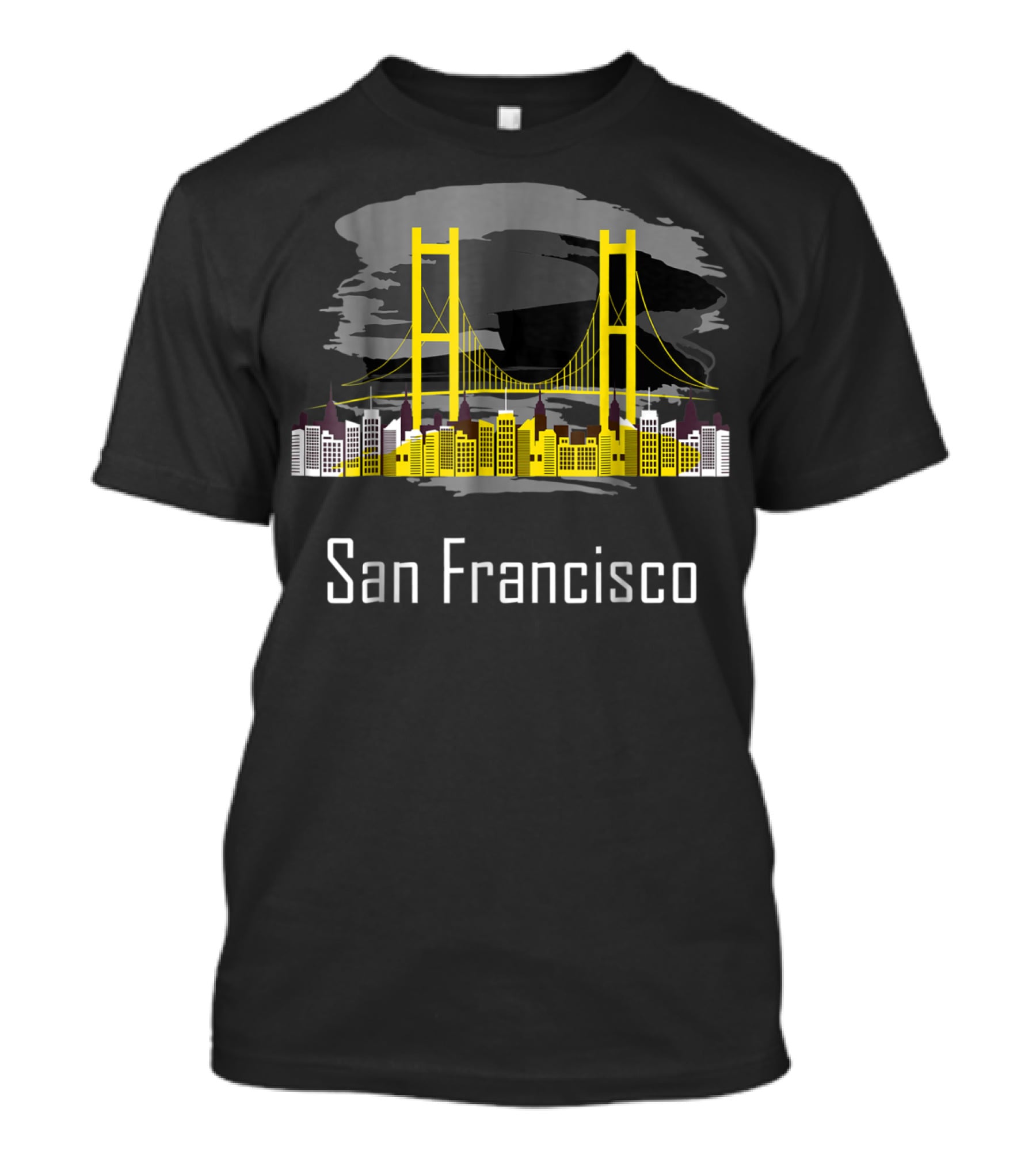 San Francisco Golden Gate Bridge California Skyline T-Shirt
