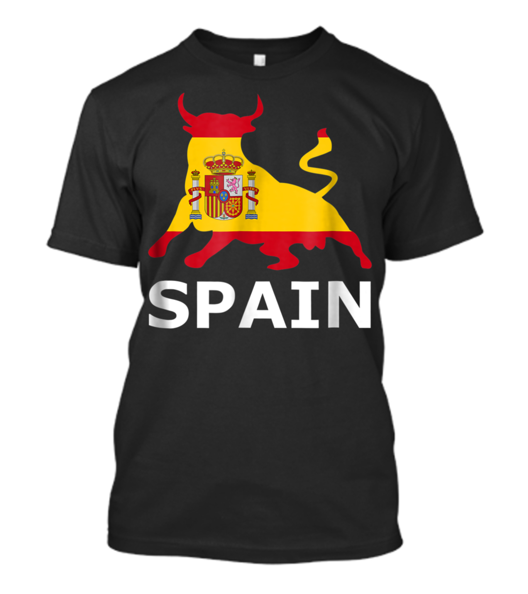 Spain Bull With Spanish Flag Crest T-Shirt
