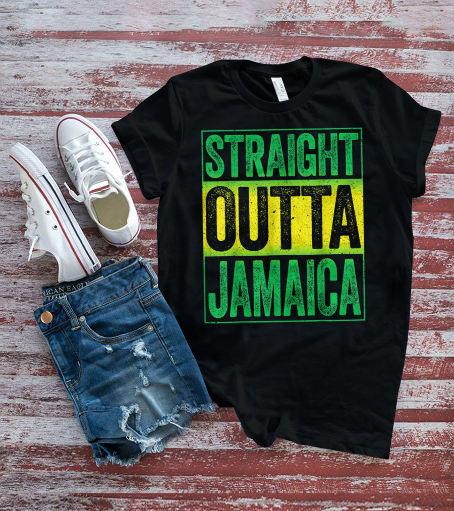 Straight Outta Jamaica Caribbean Party Vibes T-Shirt