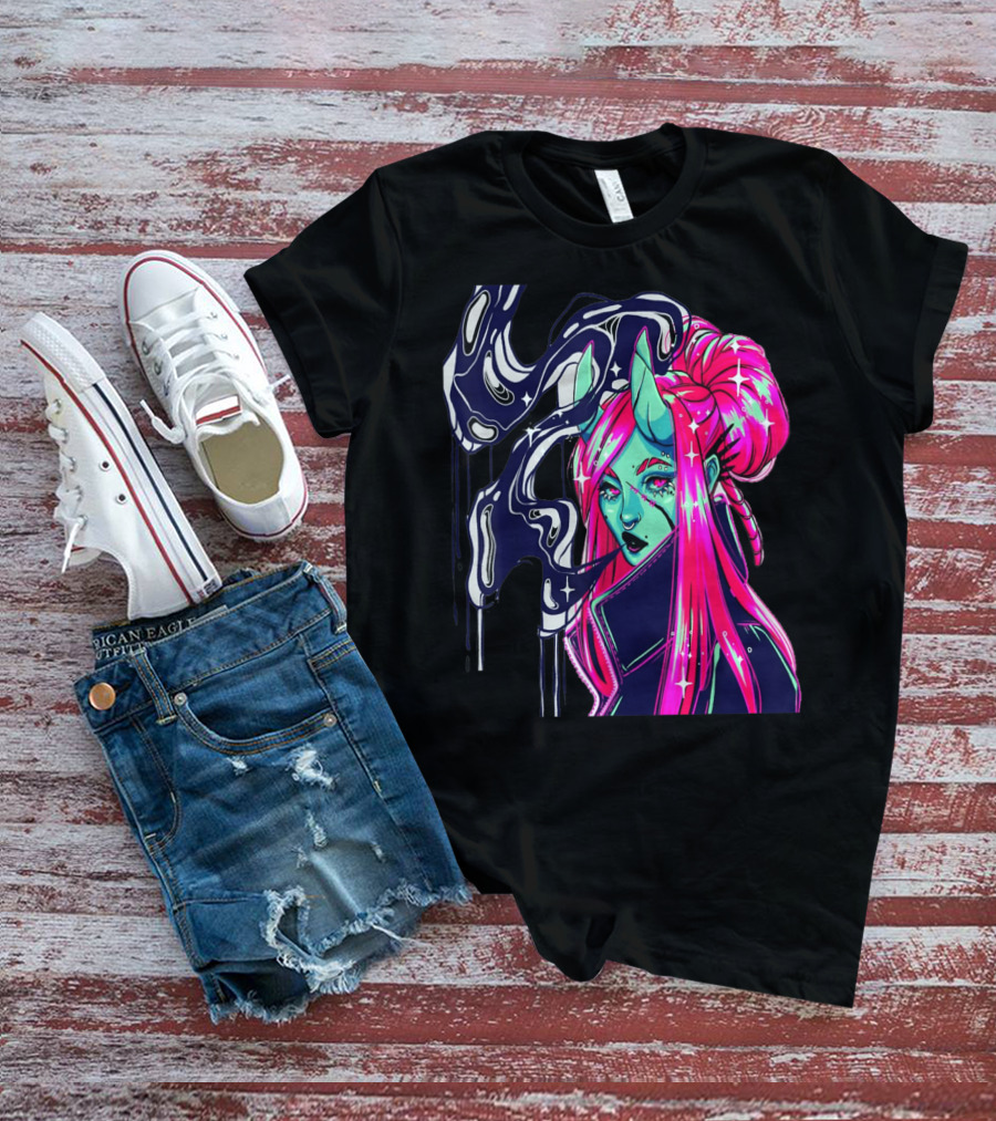Angel Demon Neon Fantasy Comic T-Shirt