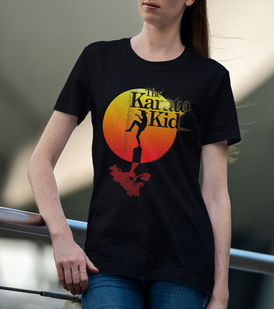 The Karate Kid Crane Kick Sun Gradient Circle T-Shirt