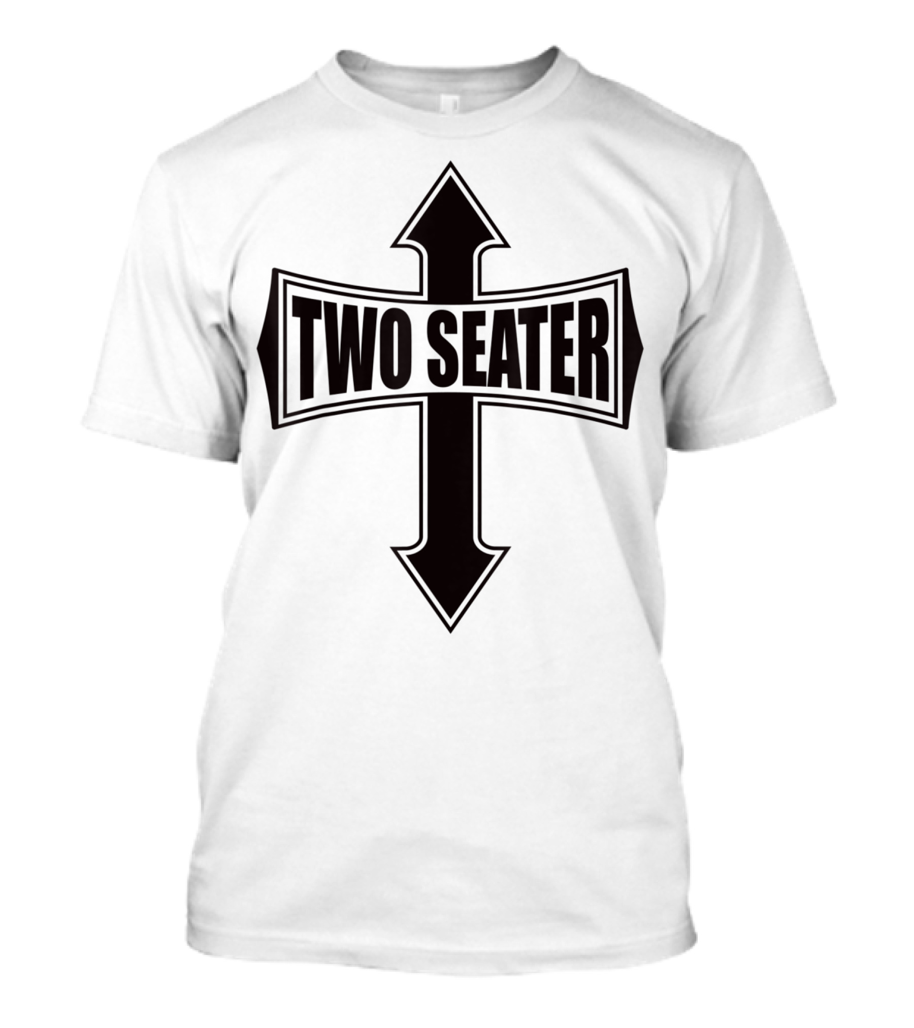 TWO SEATER FUNNY PARTY GAG CROSS ARROWS T-Shirt