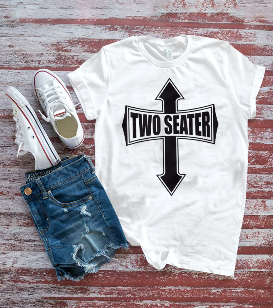 TWO SEATER FUNNY PARTY GAG CROSS ARROWS T-Shirt