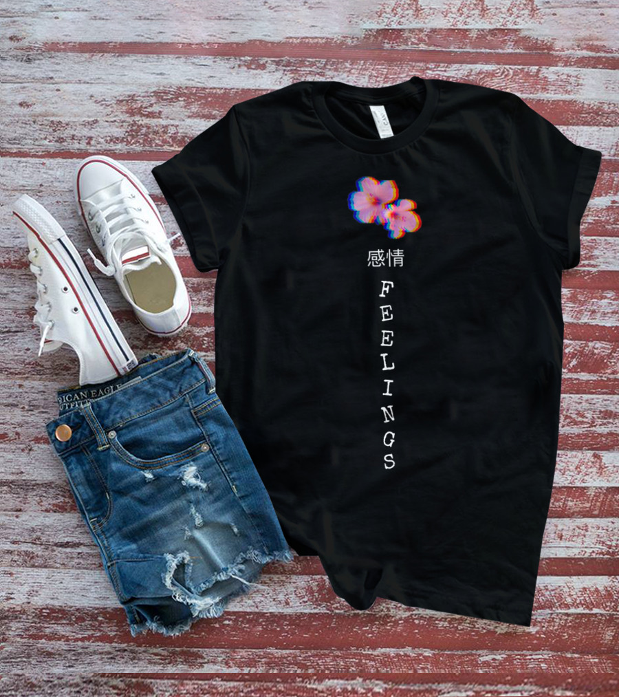 Vaporwave Aesthetic 感情 Feelings Flowers T-Shirt