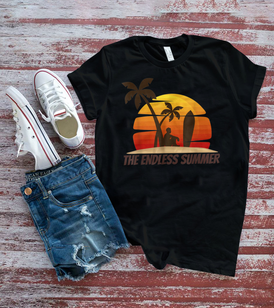 Vintage The Endless Summer Surfboards Sunset Surfing T-Shirt