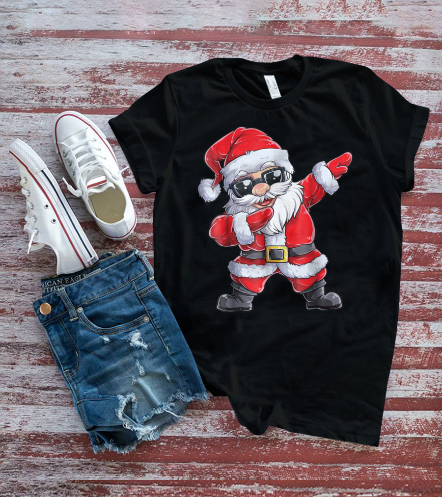 Santa Dab With Sunglasses Joyful Holiday T-Shirt