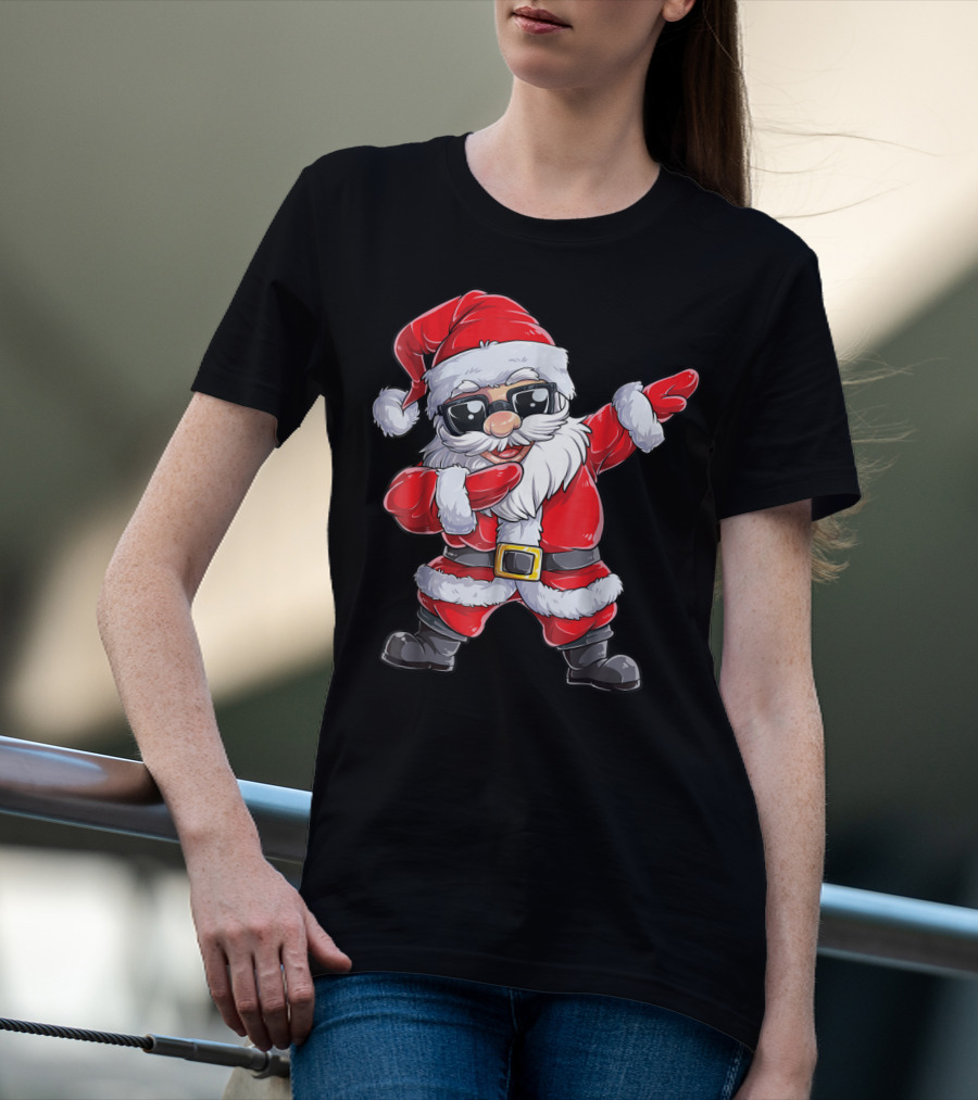 Santa Dab With Sunglasses Joyful Holiday T-Shirt