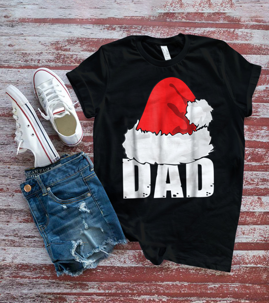 Dad Christmas Santa Hat Family T-Shirt