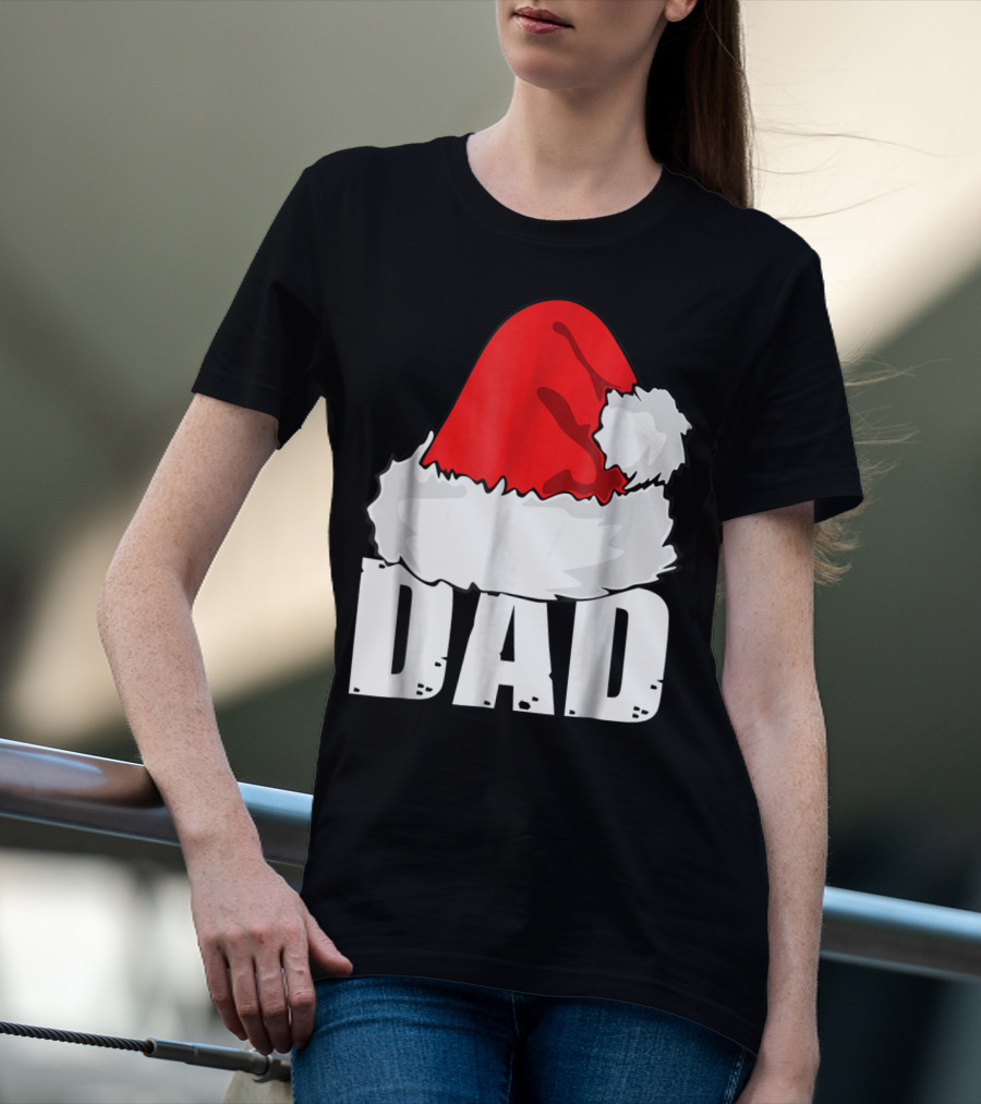 Dad Christmas Santa Hat Family T-Shirt