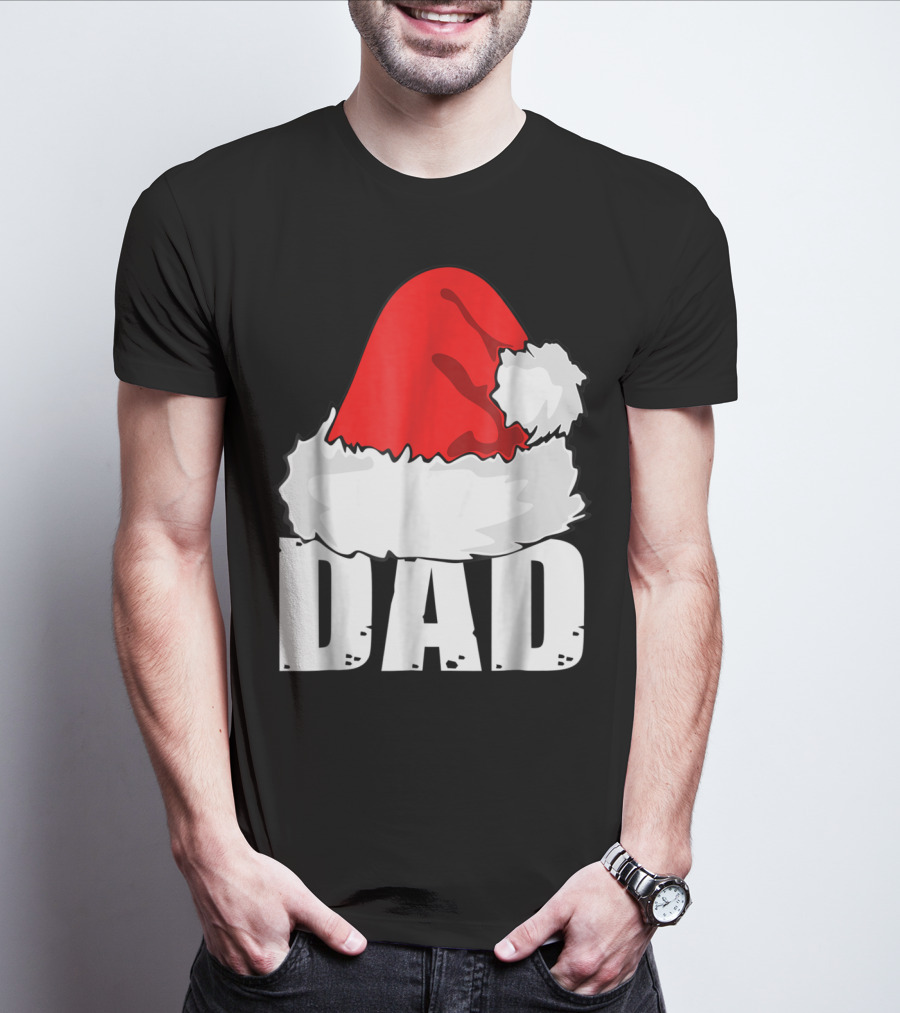 Dad Christmas Santa Hat Family T-Shirt