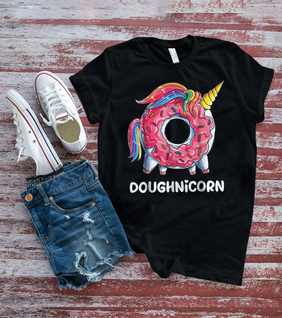 Doughnicorn Unicorn Donut With Rainbow Sprinkles T-Shirt