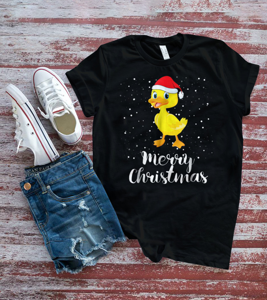 Merry Christmas Duck Funny Family Group Matching T-Shirt