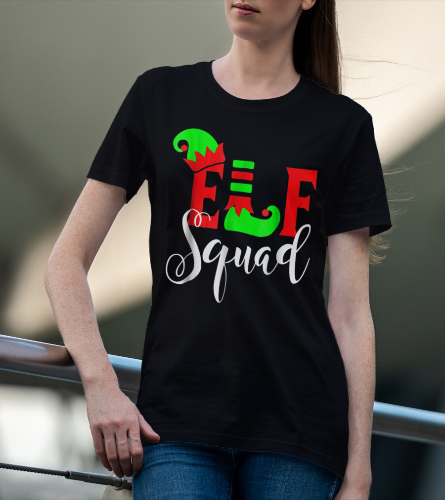Elf Squad Festive Holiday Family T-Shirt