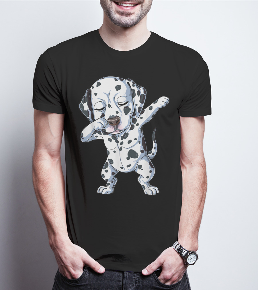 Dalmatian Dabbing Dog Lover Kids Boys Dab T-Shirt