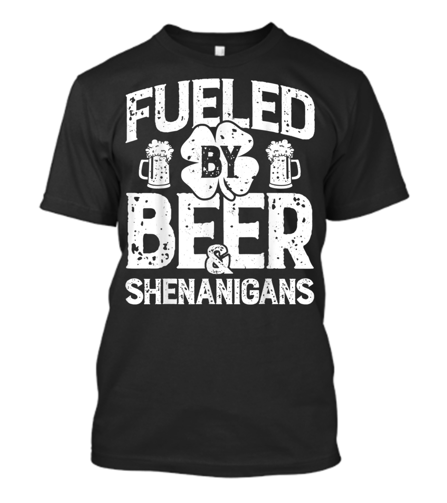 Fueled By Beer Shamrock And Shenanigans T-Shirt