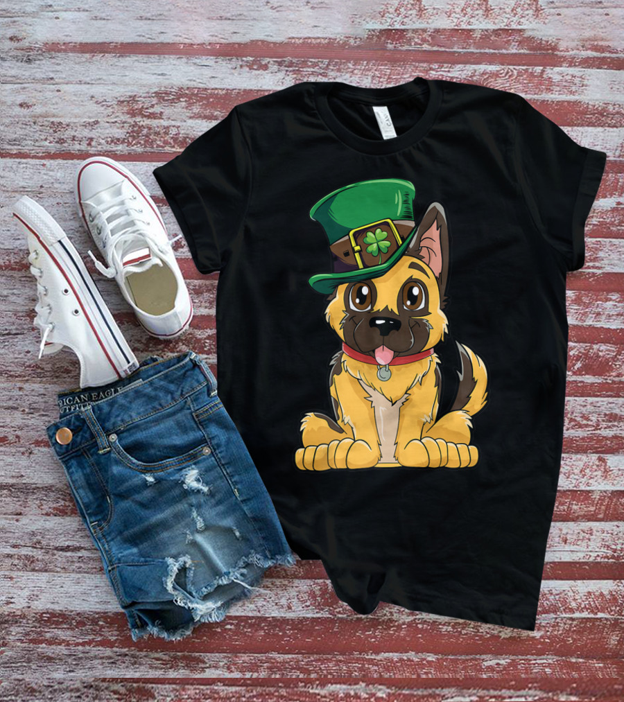 German Shepherd Dog Leprechaun St Patricks Day T-Shirt