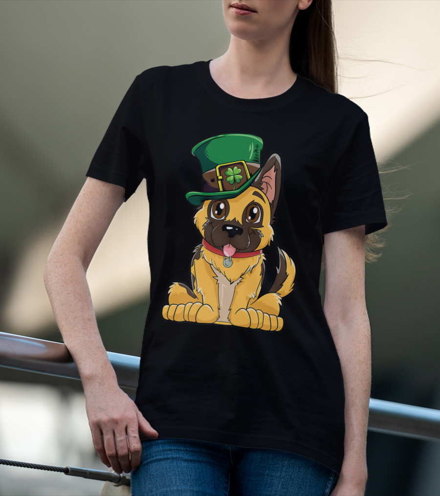 German Shepherd Dog Leprechaun St Patricks Day T-Shirt