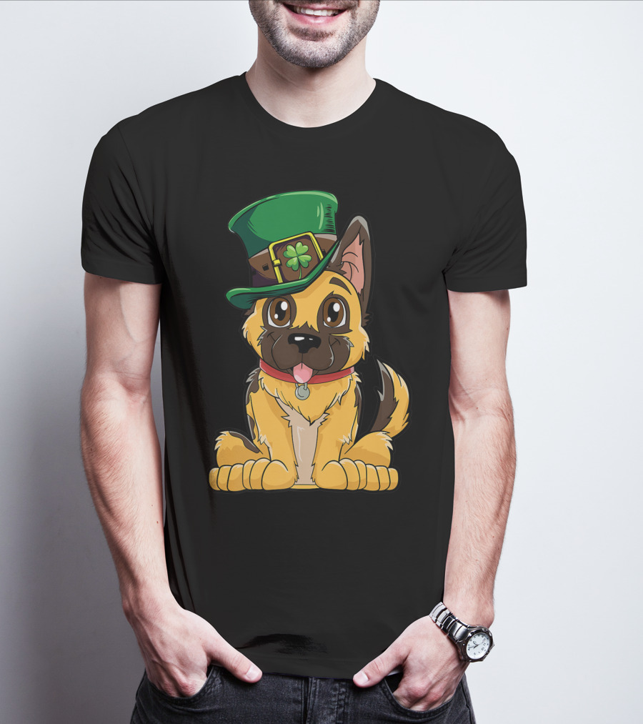 German Shepherd Dog Leprechaun St Patricks Day T-Shirt