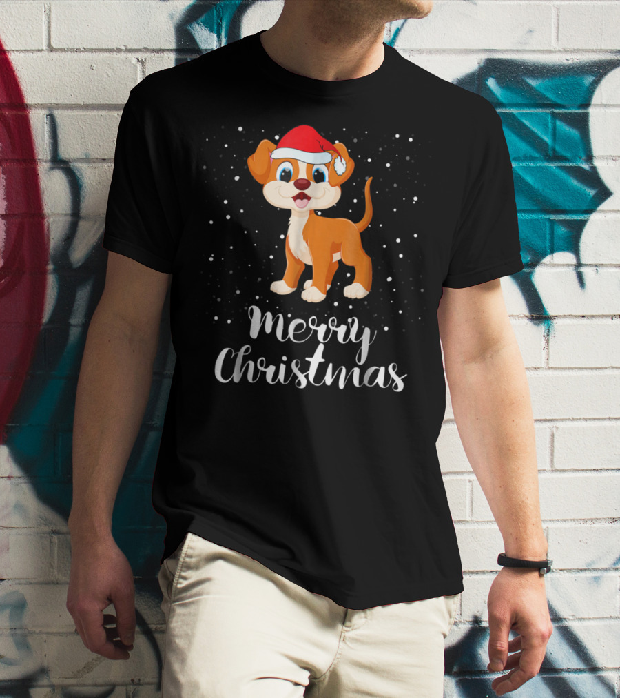 Merry Christmas Dog Funny Christmas Matching Family Group T-Shirt