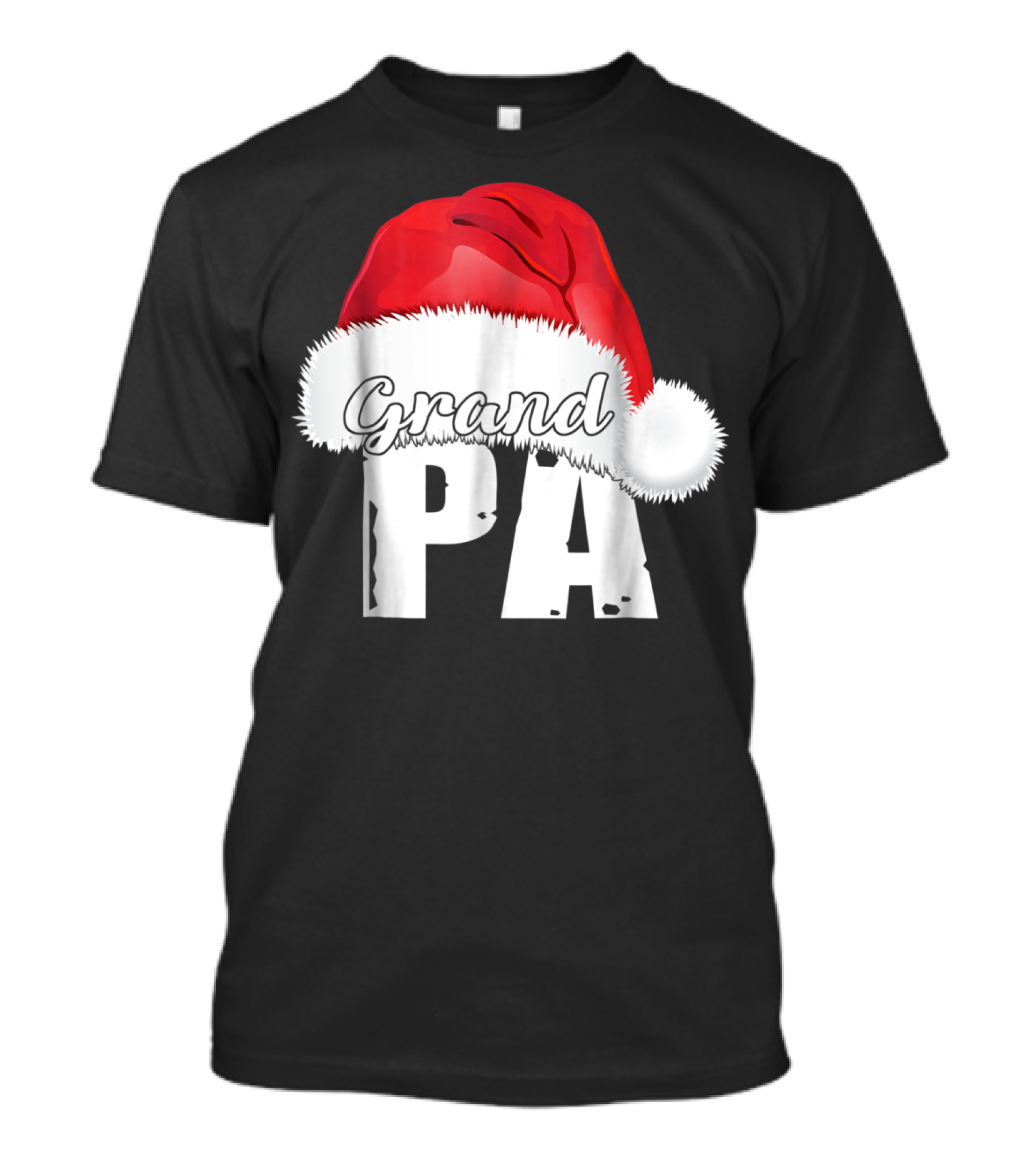 Grandpa Christmas Santa Hat Family Matching T-Shirt