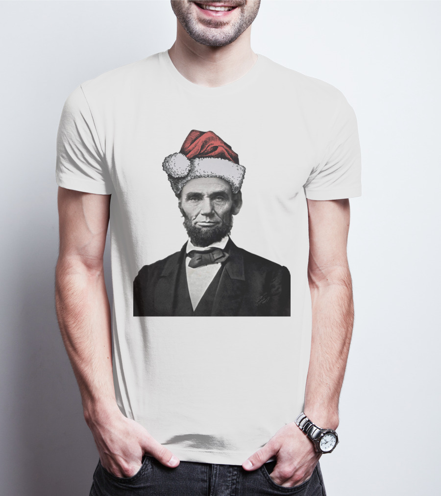 Abraham Lincoln Santa Hat T-Shirt