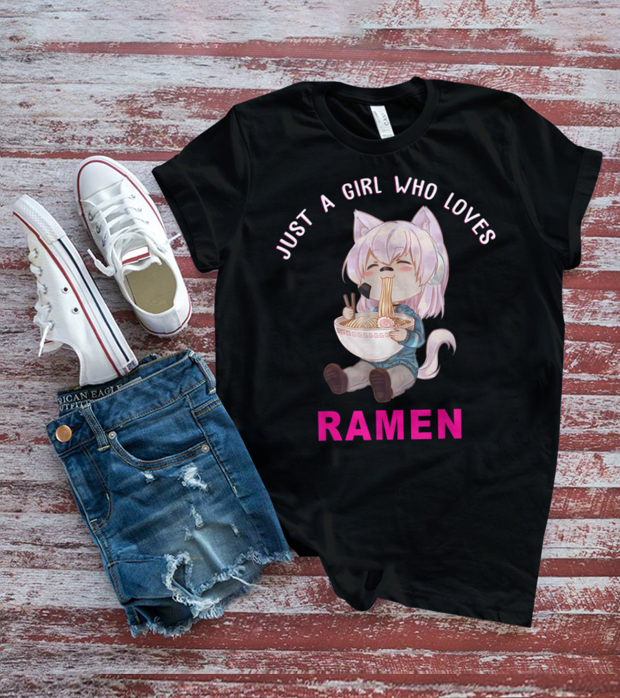 Just A Girl Who Loves Ramen Anime Japanese T-Shirt