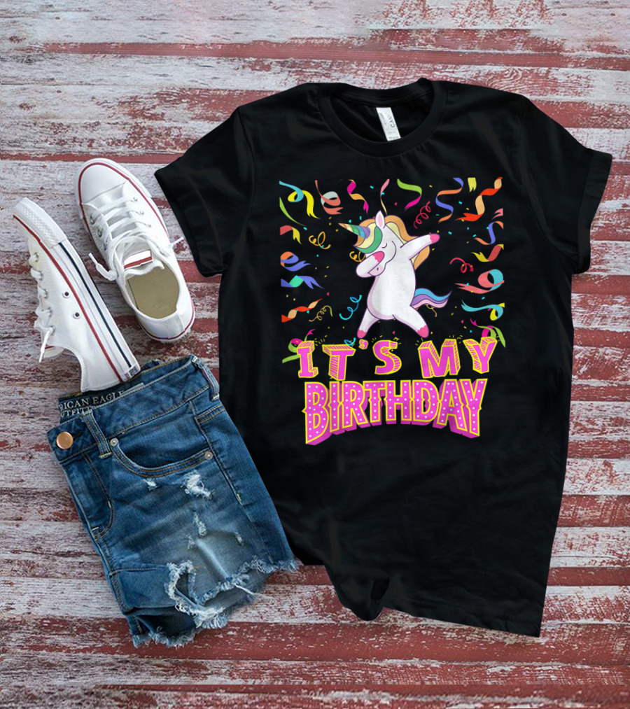 It's My Birthday Dabbing Unicorn Party T-Shirt