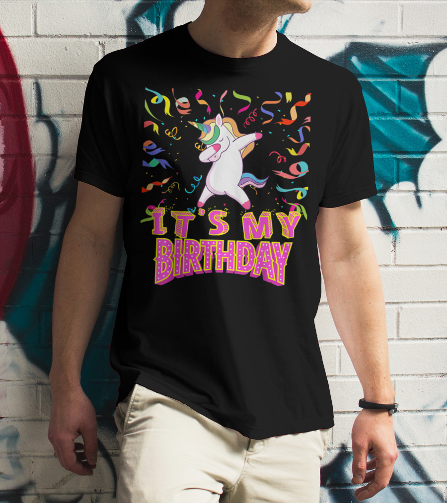 It's My Birthday Dabbing Unicorn Party T-Shirt