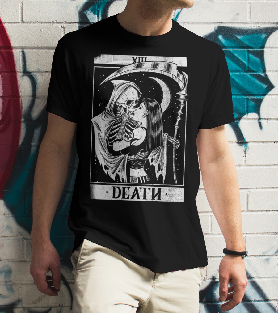 Blackcraft Vintage Death Grim Reaper Tarot XIII Kiss T-Shirt