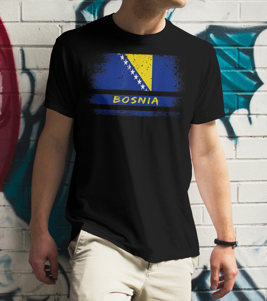 Bosnia Flag Vintage Sarajevo T-Shirt