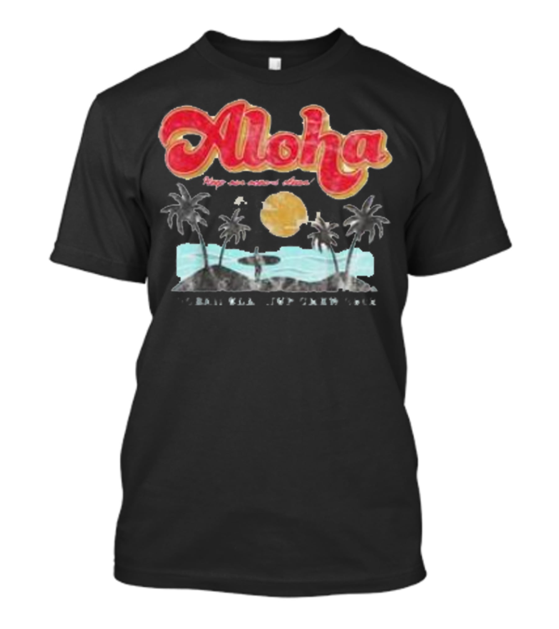 Aloha Hawaii Retro Vintage Beach Palms Sunset T-Shirt
