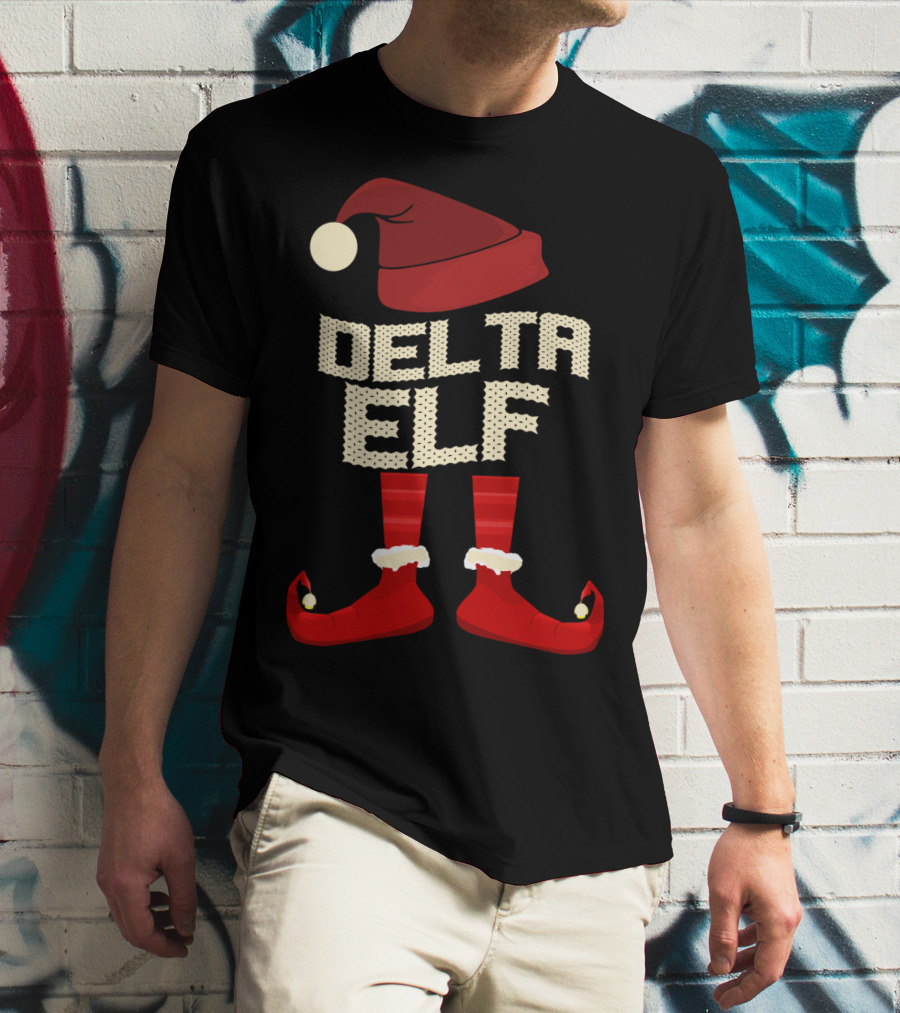 Delta Elf Matching Group Family Christmas Party T-Shirt