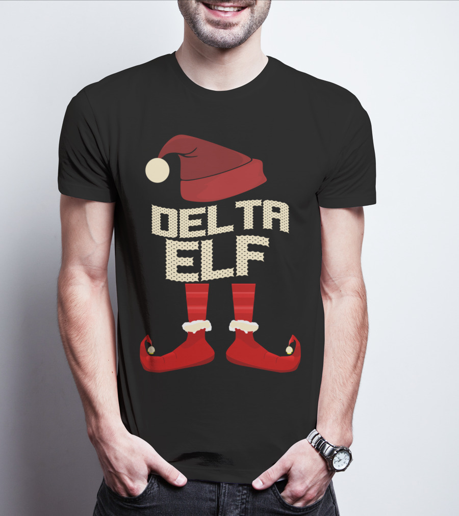Delta Elf Matching Group Family Christmas Party T-Shirt