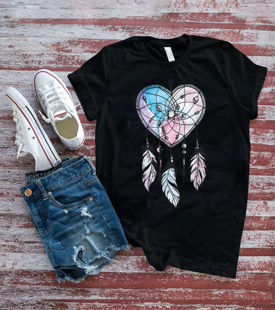 Dream Catcher Native American Heart Boho T-Shirt