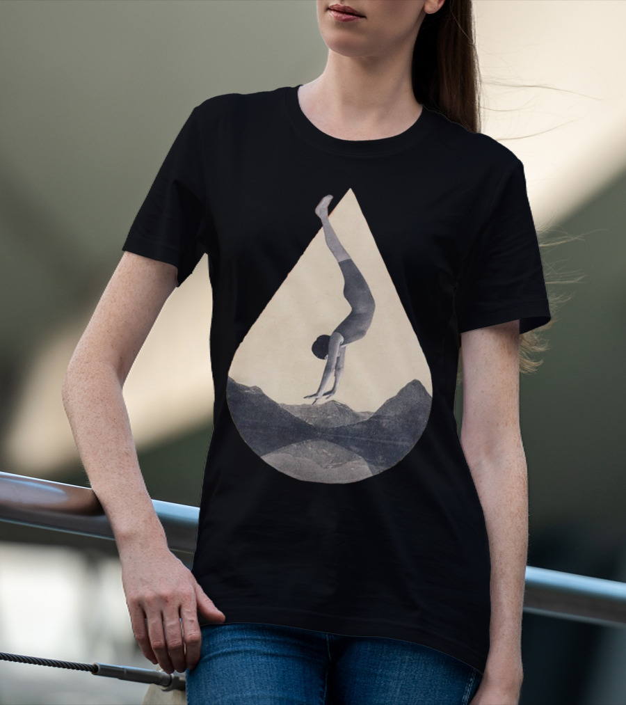 Fms 002 Flipped Upside Down Acrobat Over Mountains T-Shirt