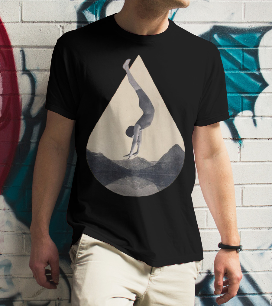 Fms 002 Flipped Upside Down Acrobat Over Mountains T-Shirt