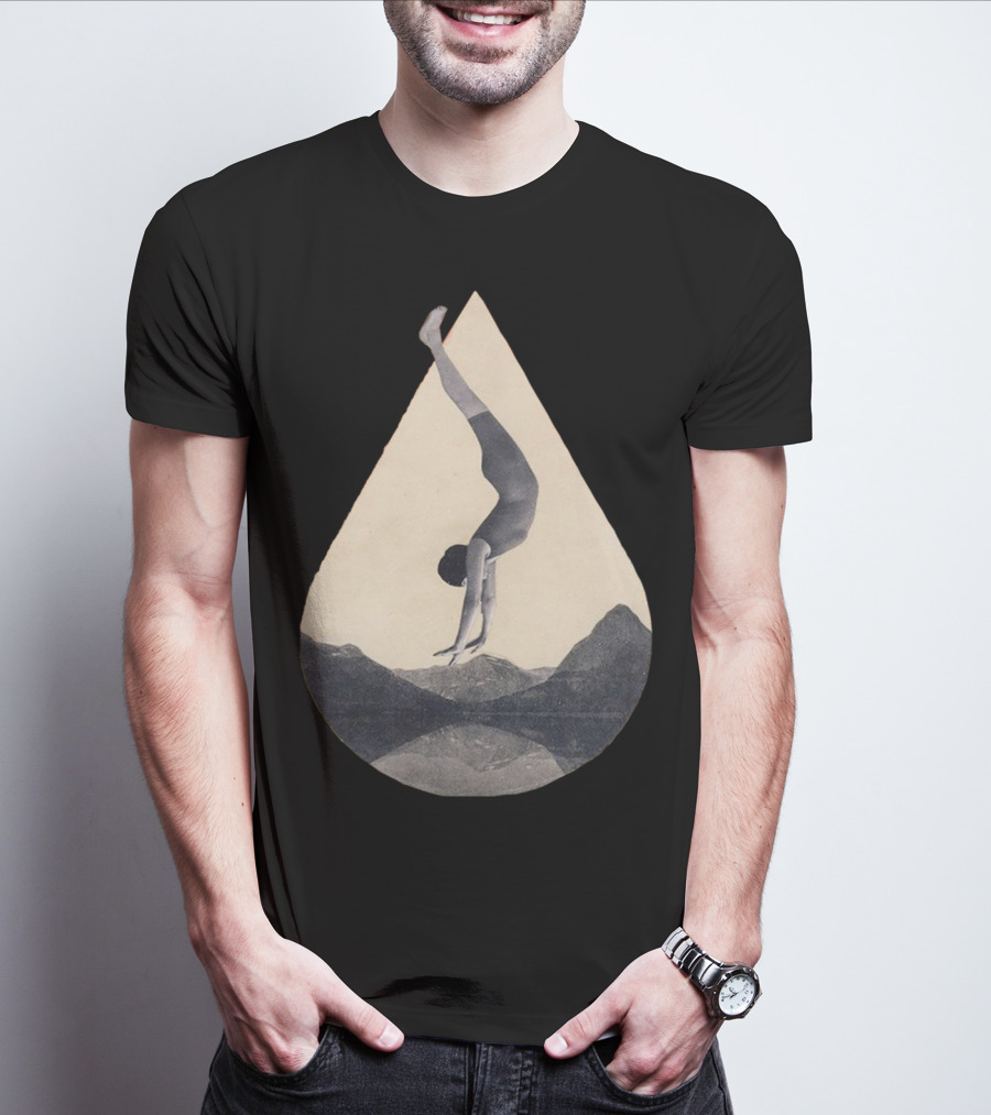 Fms 002 Flipped Upside Down Acrobat Over Mountains T-Shirt