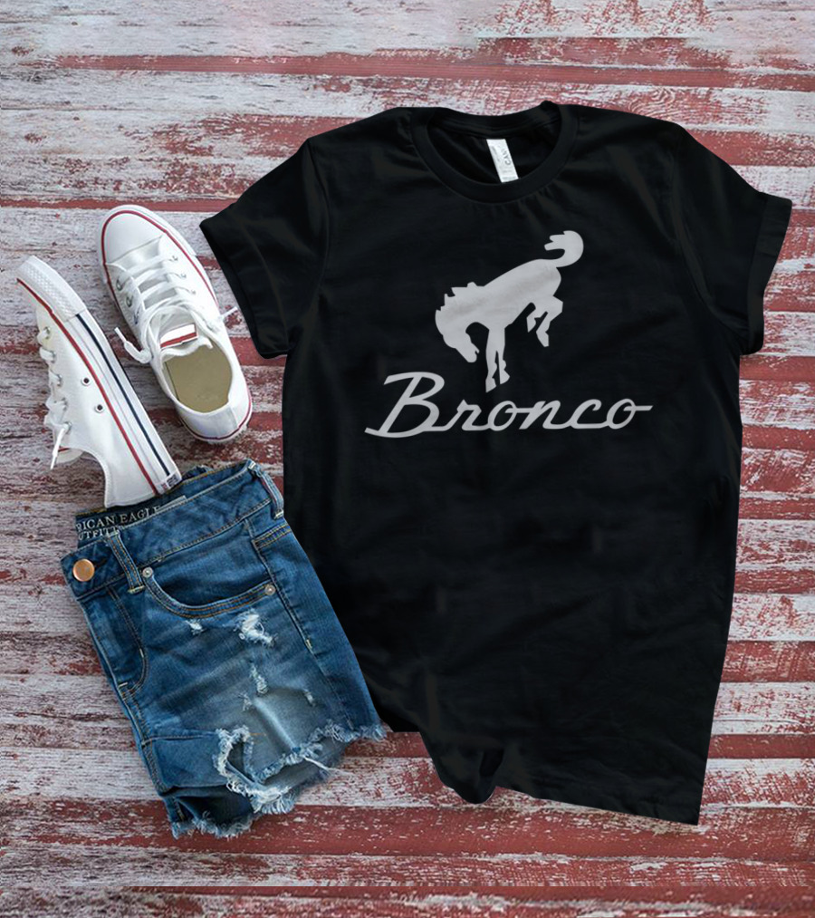 Bronco Gray Ford Iconic Horse T-Shirt