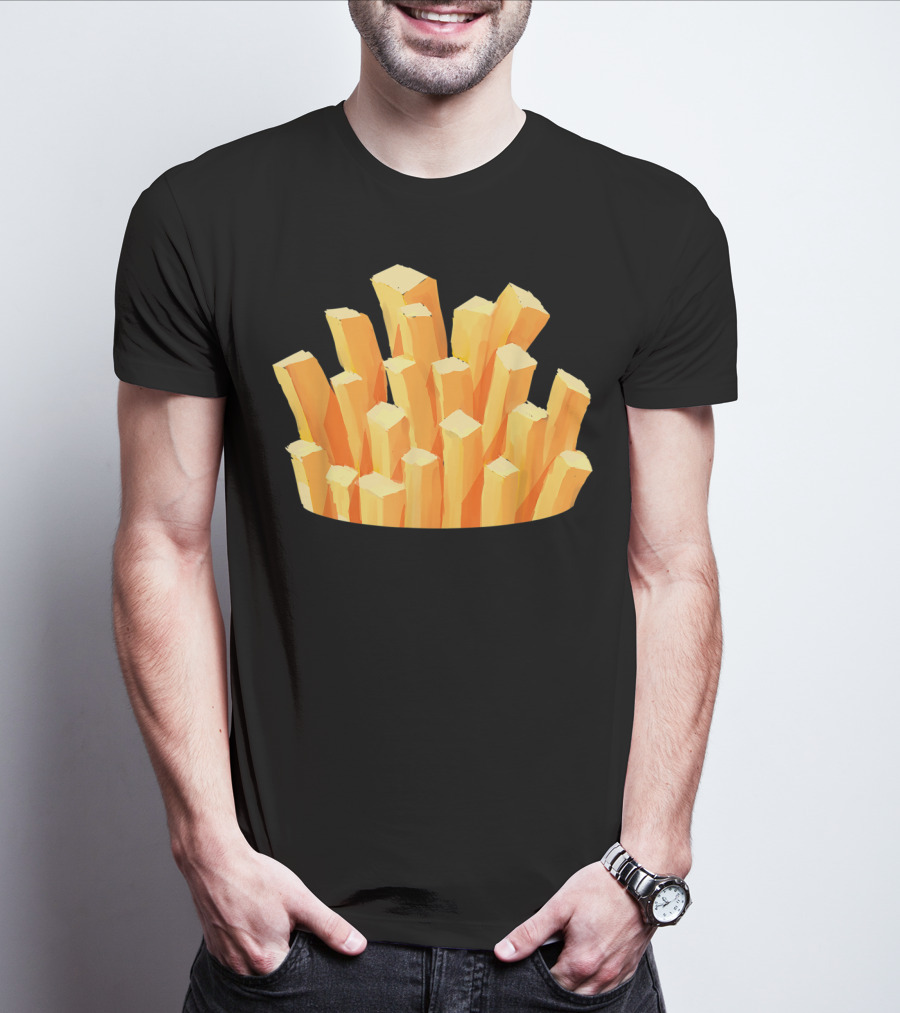 French Fries Costume Halloween Easy Cosplay Iconic Food T-Shirt