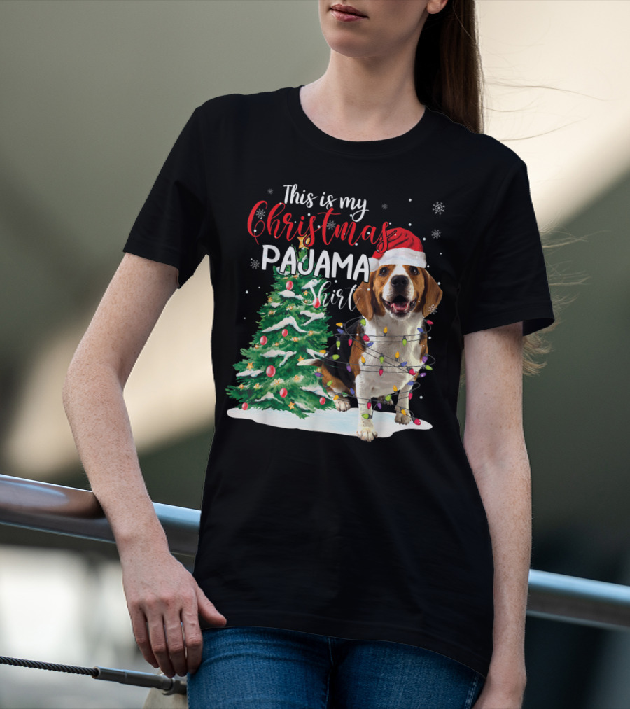 This Is My Christmas Pajama Shirt Beagle Dog T-Shirt